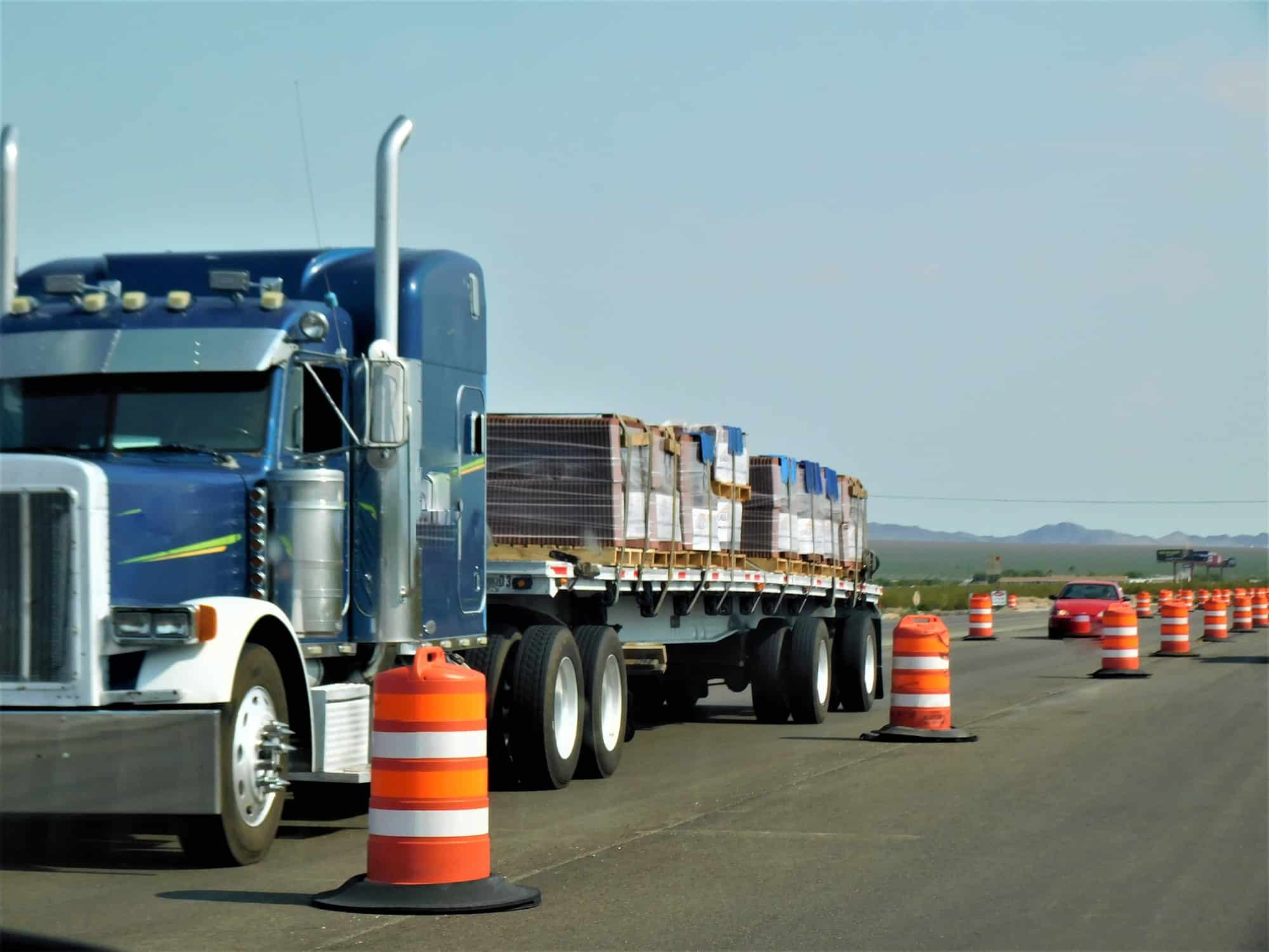 Trucking! Orange Traffic Cones!