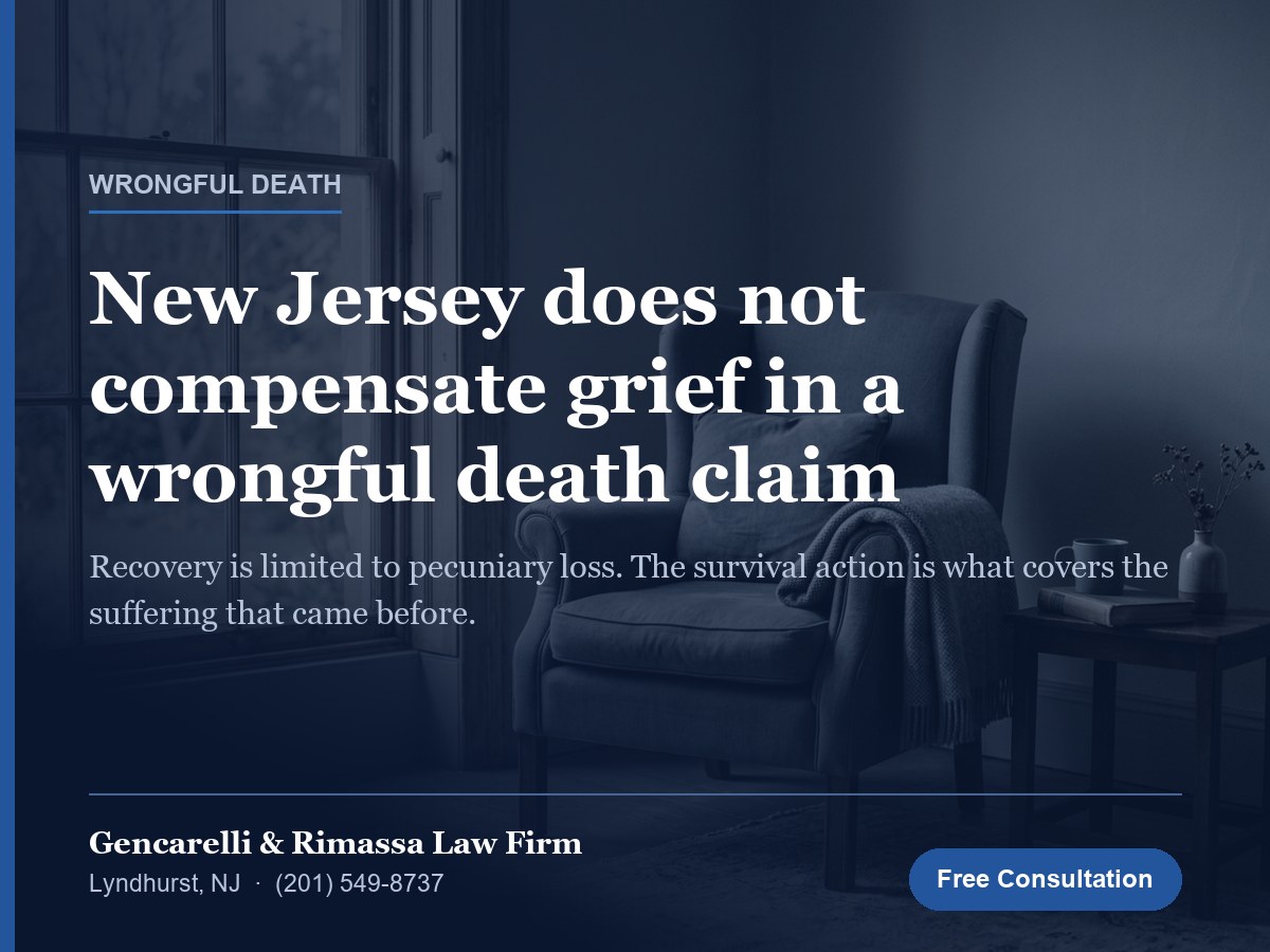 Empty armchair by a window; article on nursing home wrongful death claims in New Jersey